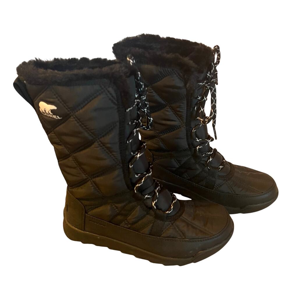 Sorel Whitney II Waterproof & Insulated Tall Boot in Black SZ 5.5